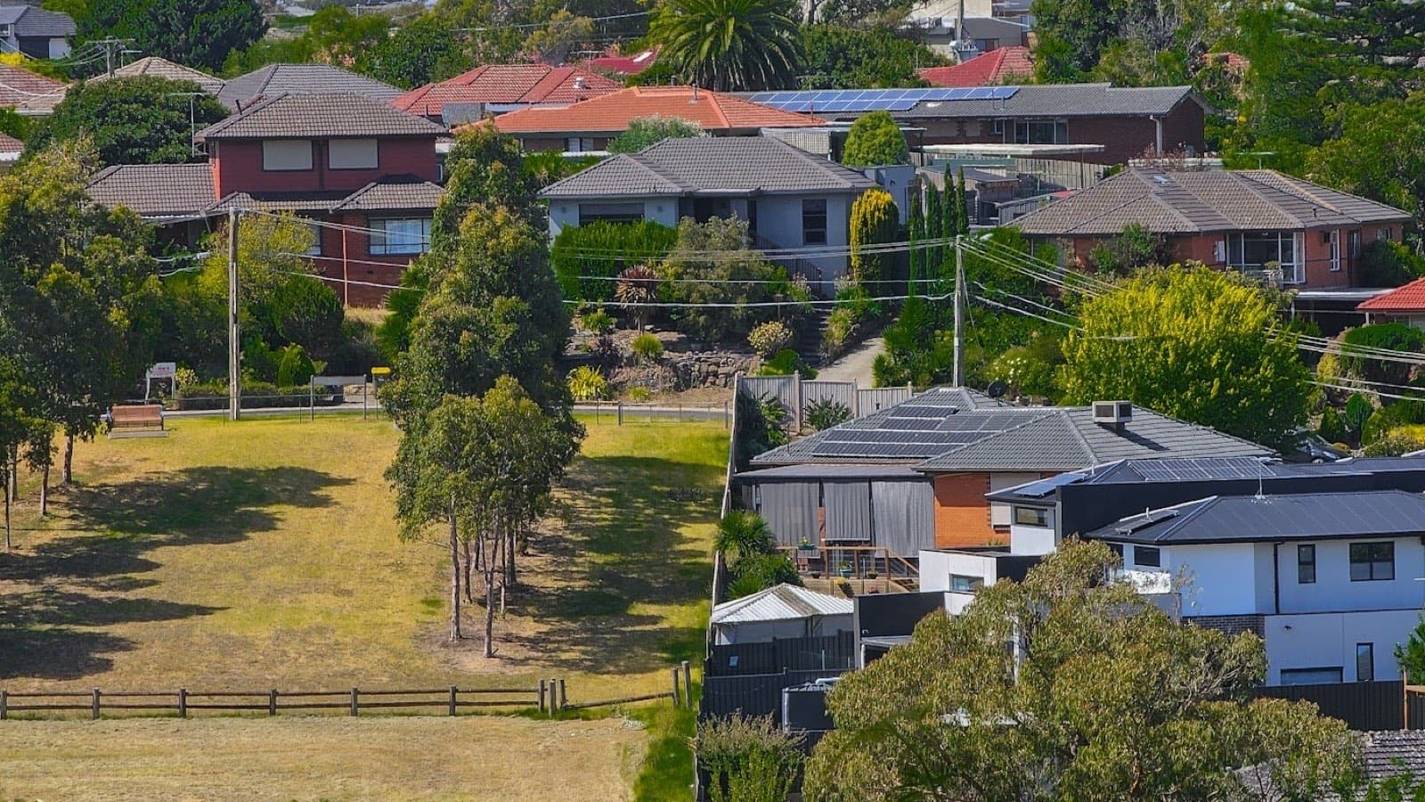 Houses set close together on a hillside