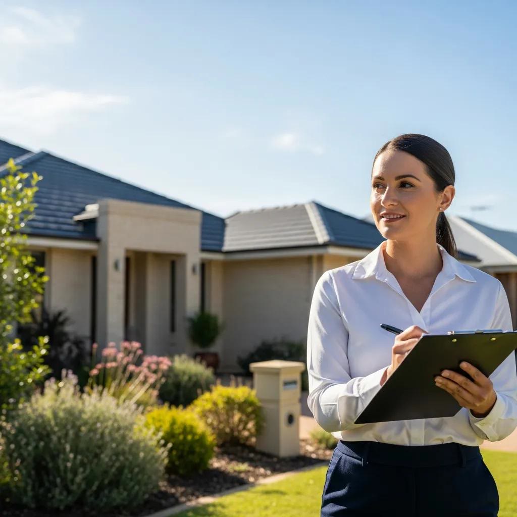 Property manager inspecting an Adelaide rental during a routine maintenance check