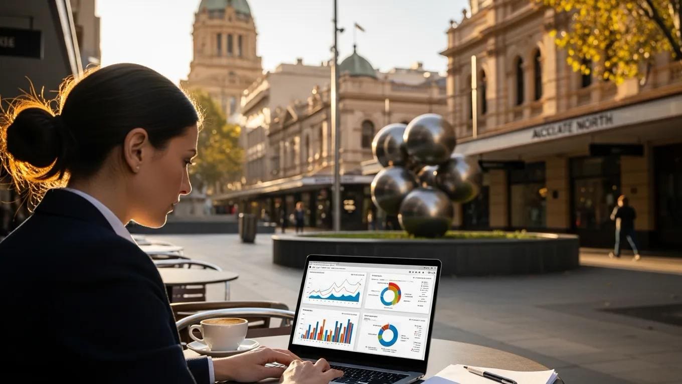 Property manager reviewing Adelaide market data — local expertise matters